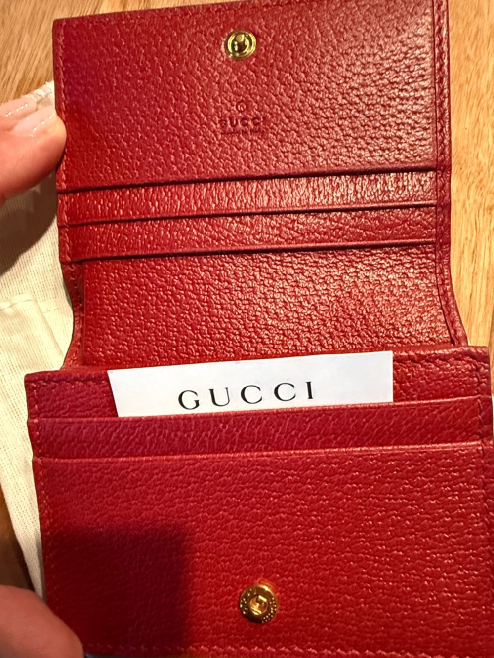 Gucci Floral GG Canvas Wallet with Red Leather and Green-Red Web Stripe - Picture 2 of 4